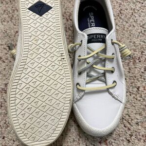 Sperry White Sneakers with Cream Laces